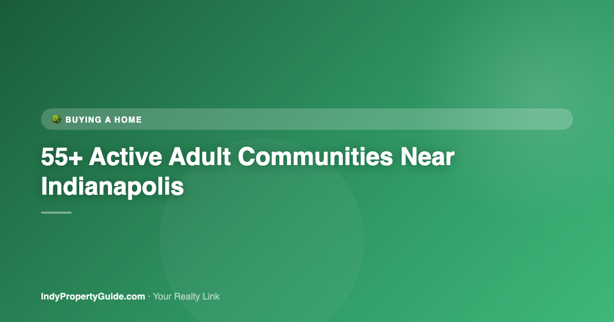 55+ active adult communities near indianapolis