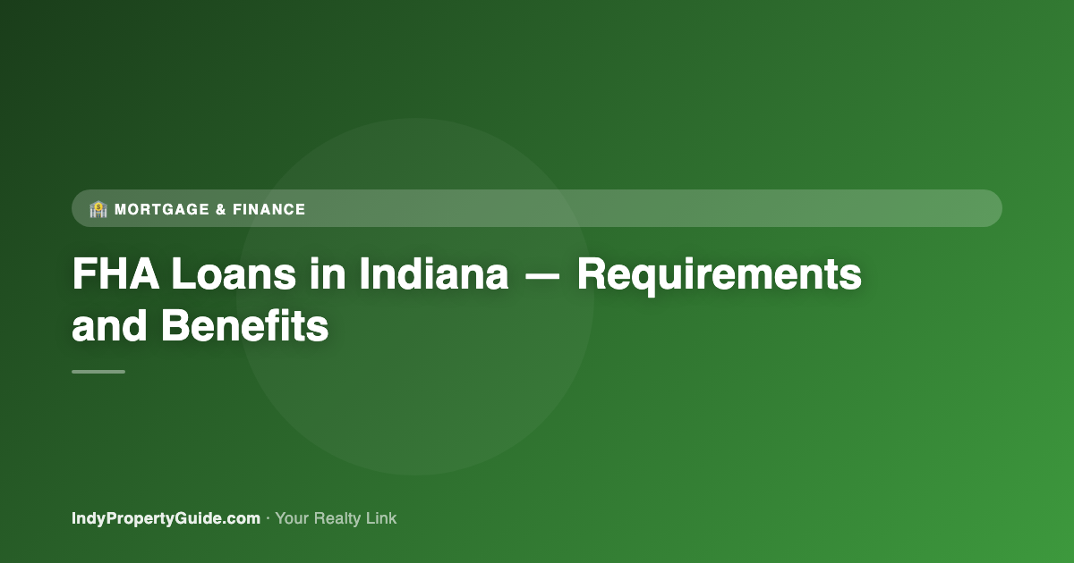 fha loans in indiana requirements and benefits