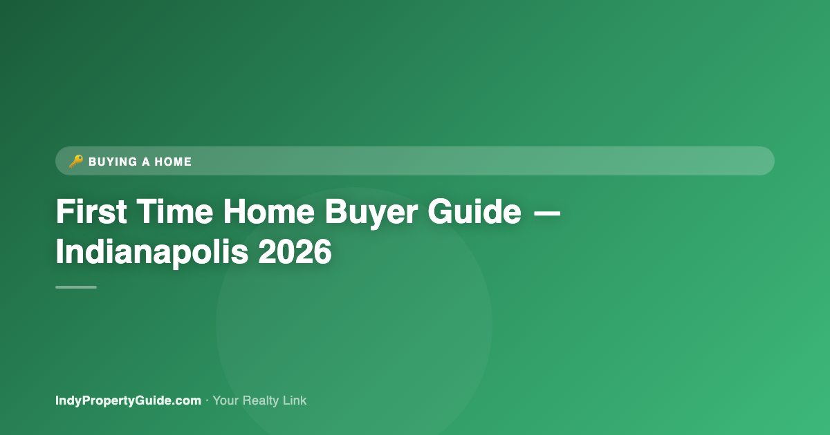 first time home buyer guide — indianapolis 2026