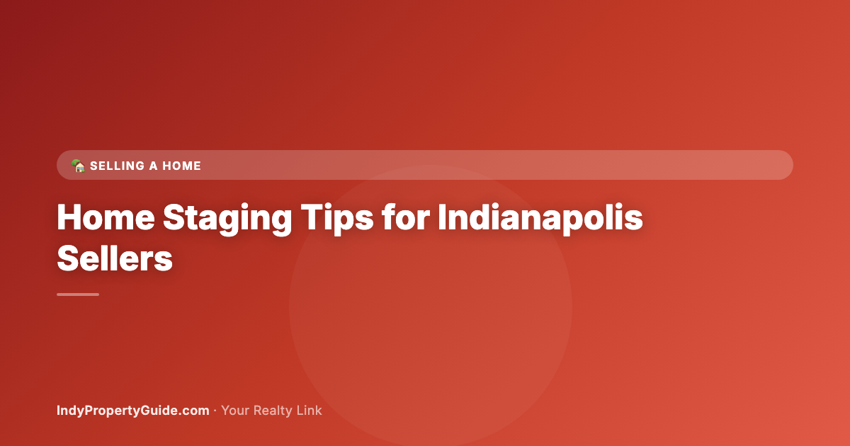 home staging tips for indianapolis sellers