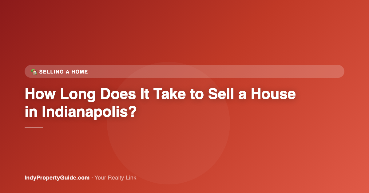 how long does it take to sell a house in indianapolis
