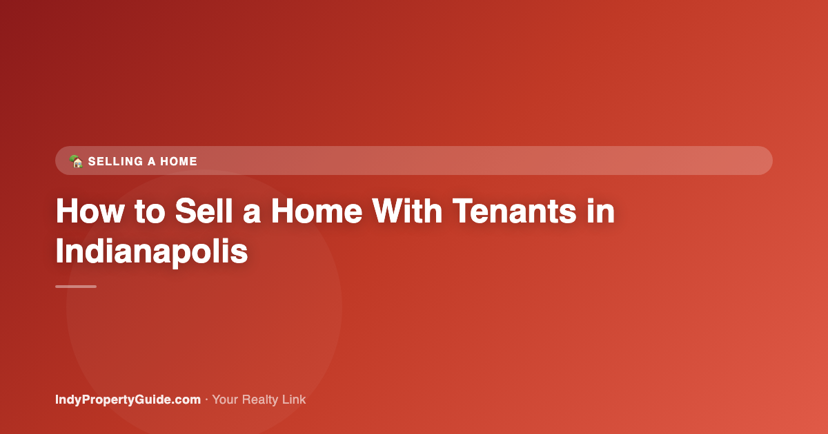 how to sell a home with tenants in indianapolis