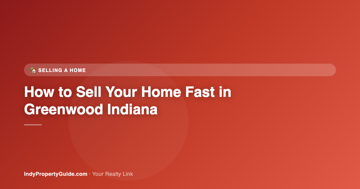 how to sell your home fast in greenwood indiana