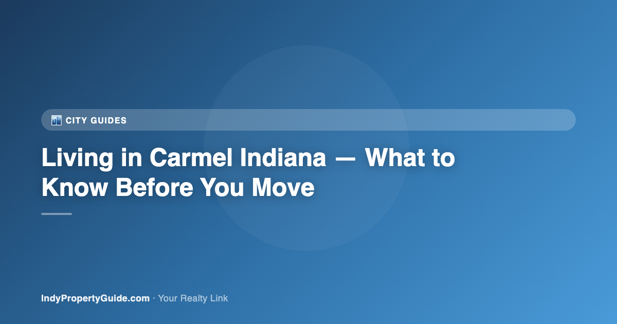 living in carmel indiana — what to know before you move