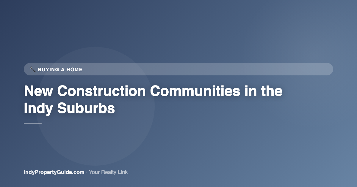 new construction communities in the indy suburbs