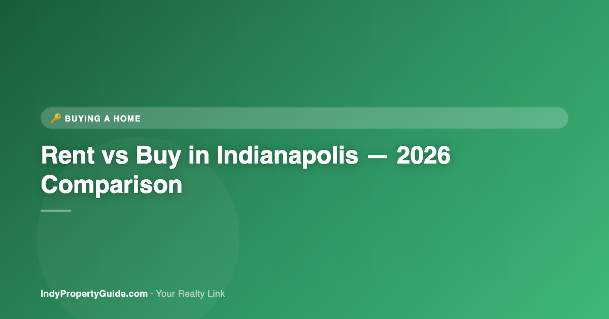 rent vs buy in indianapolis 2026 comparison
