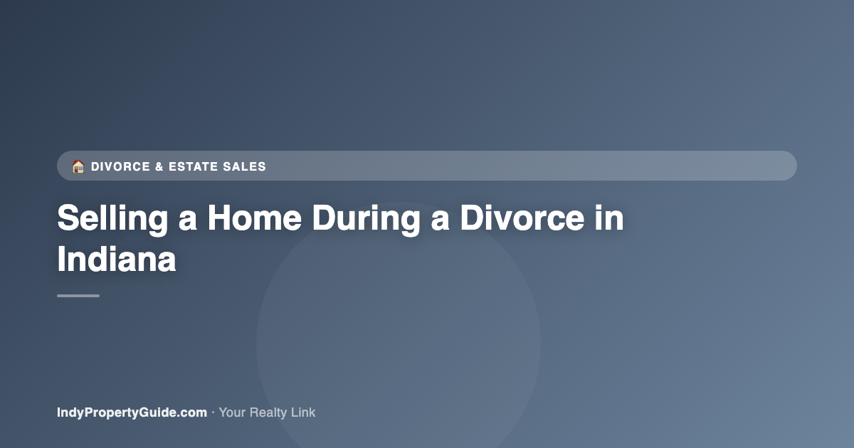 selling a home during a divorce in indiana