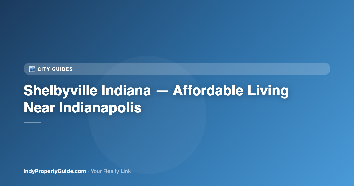 shelbyville indiana — affordable living near indianapolis
