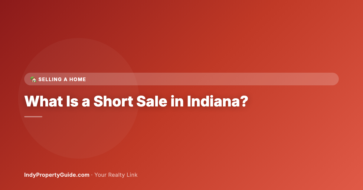 what is a short sale in indiana?