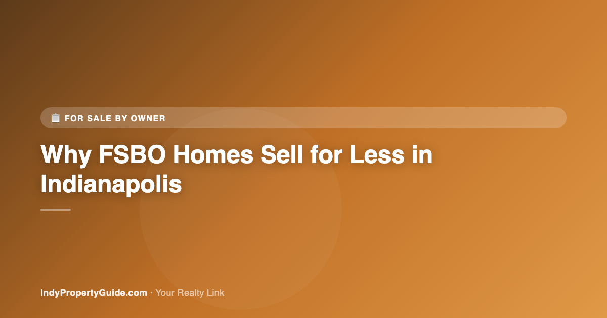 why fsbo homes sell for less in indianapolis