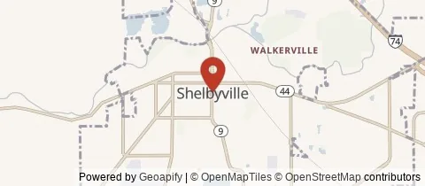 Map of Shelbyville, Indiana