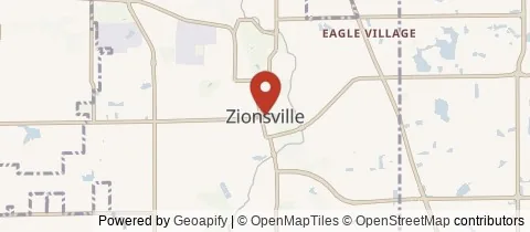 Map of Zionsville, Indiana