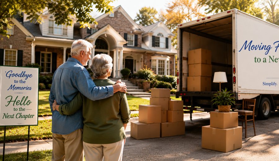 A senior couple moving forward to a new season of life